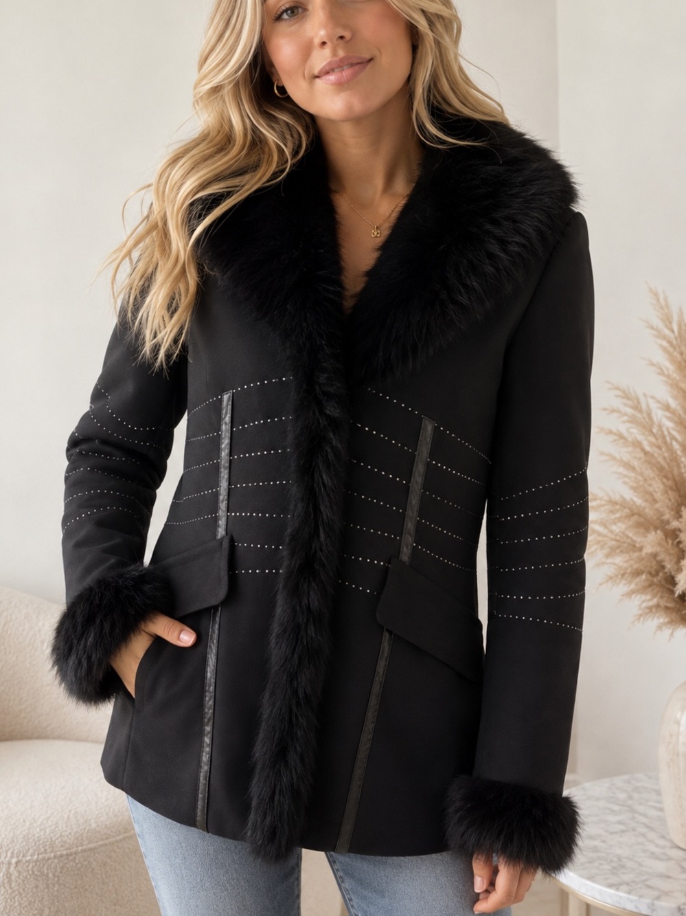 Italian real fur coat